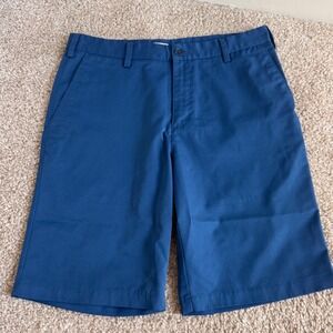 Adidas Golf Shorts Mens 32 Blue Flat Front Performance Z77150 AE7006